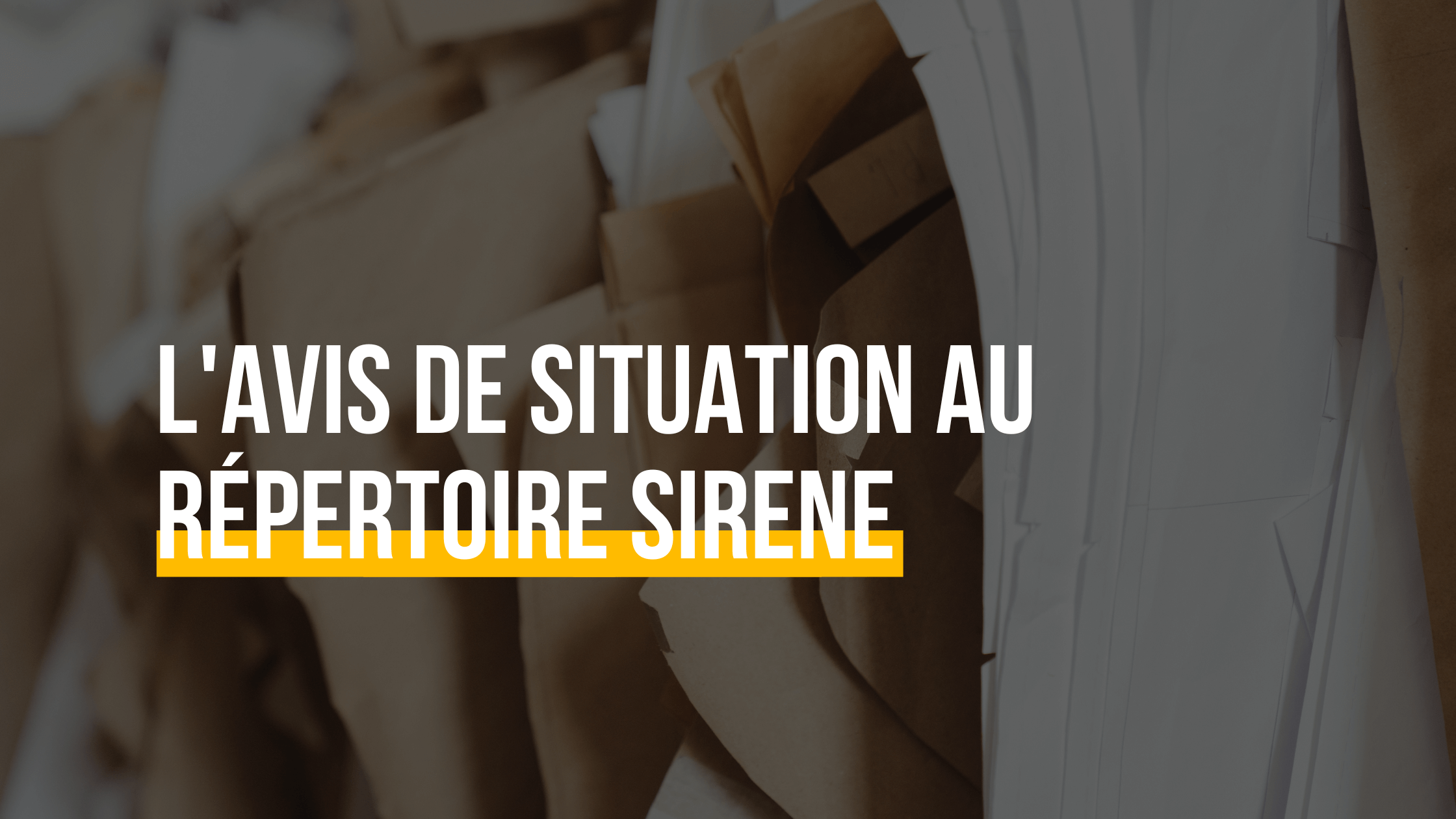 Tout savoir sur… L’avis de situation SIRENE